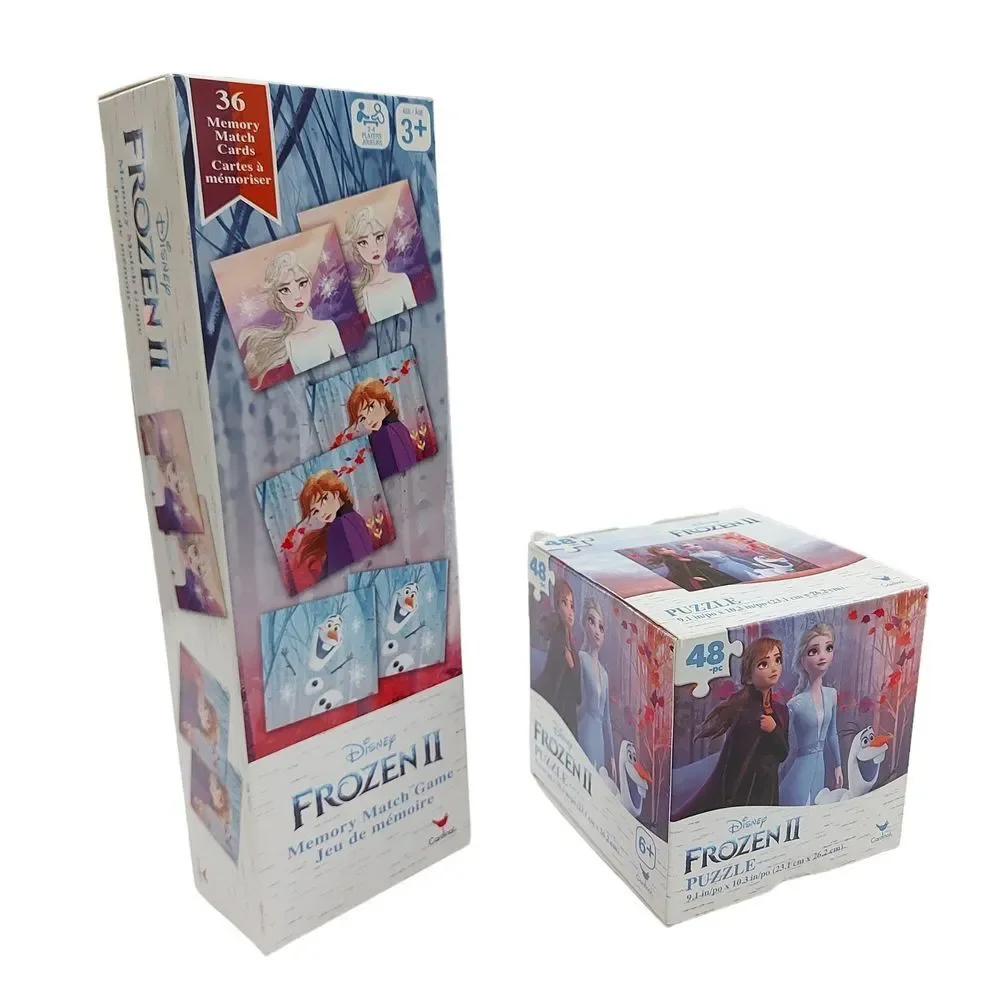 Disney Frozen II 48 pc Puzzle Memory Match Cards Game Set Of 2
